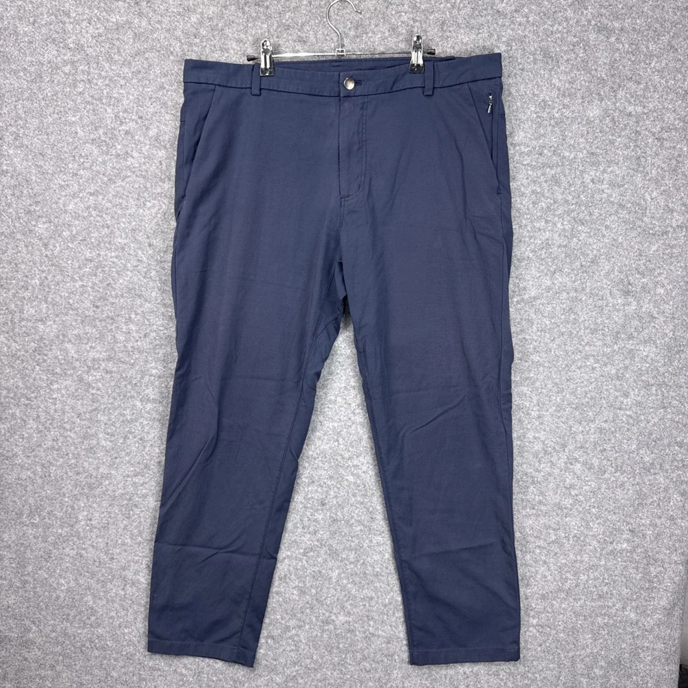 Lululemon Commission Slim Pant 38 Navy Blue Warpstreme Technical Chino Trousers